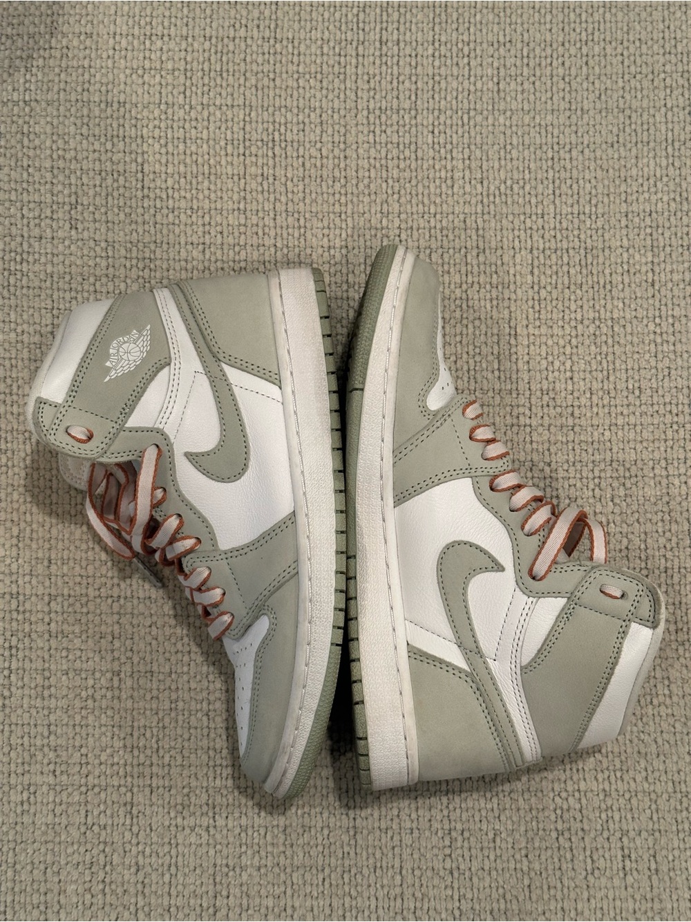 Jordan Women’s High-Top Sneakers — Sage Green & White